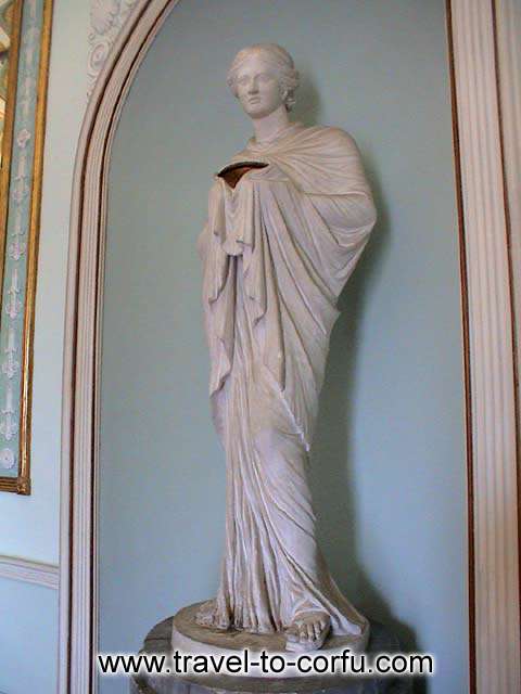 ANAKTORA - SAINT MICHAEL AND GEORGE PALACE - The interior of the palace are adorned with statues.