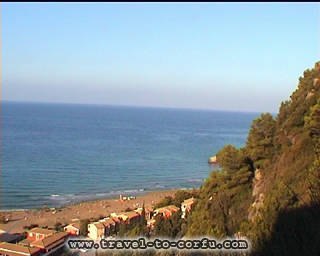 GLYFADA FROM ABOVE - A panoramiv view of Glyfada beach.