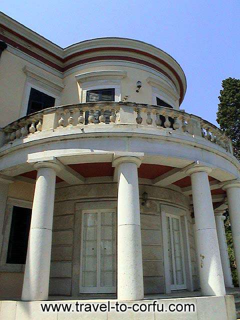 CORFU MON REPOS - A view of the neoclassic palace.