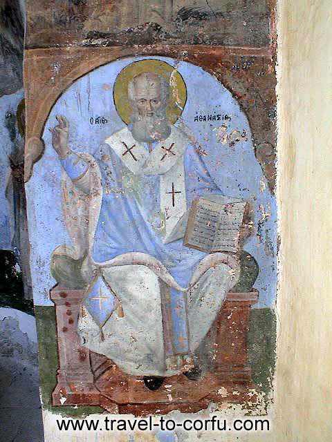 CORFU MON REPOS - In the interior of Byzantine churches that exists in the property, are saved appreciable murals.