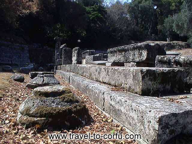 CORFU MON REPOS - The ruins of the temple of Hera is the most important from the antiquities of Paleopolis.