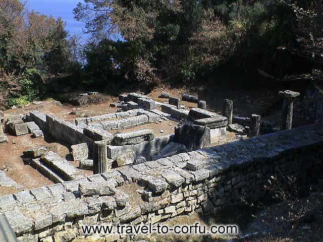 CORFU MON REPOS - The archaeological area of the temple of Hera.