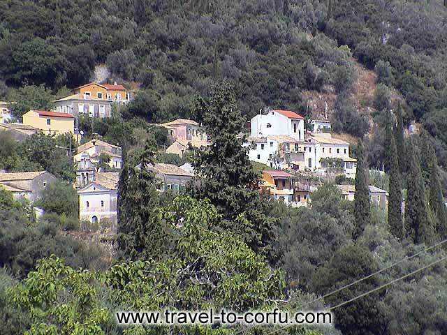 CORFU - The traditional architecture and the dense vegetation characterize the inland villages of Kerkyra.