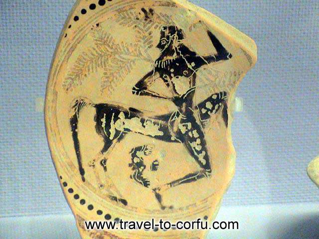 ARCHAEOLOGICAL MUSEUM OF CORFU - Vessel with painting representation.