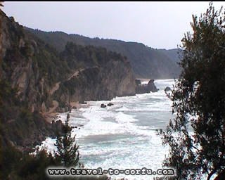 MYRTIOTISSA WAVES - A part of the concealed beach of Myrtiotissa.