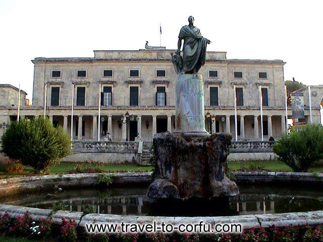 ANAKTORA - SAINT MICHAEL AND GEORGE PALACE - The impressive palace, lies at the central square of the city of Corfu.