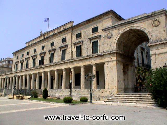 ANAKTORA - SAINT MICHAEL AND GEORGE PALACE - This building was used as the residence of the British Commissioner and after it housed the Ionian Senate.