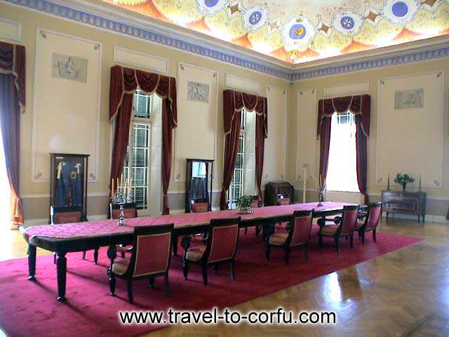ANAKTORA - SAINT MICHAEL AND GEORGE PALACE - The interior of a room of the palace.