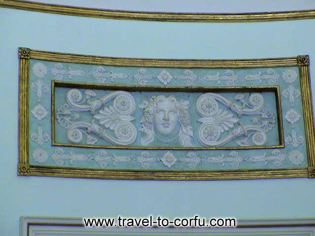 ANAKTORA - SAINT MICHAEL AND GEORGE PALACE - A beautiful graven mural.