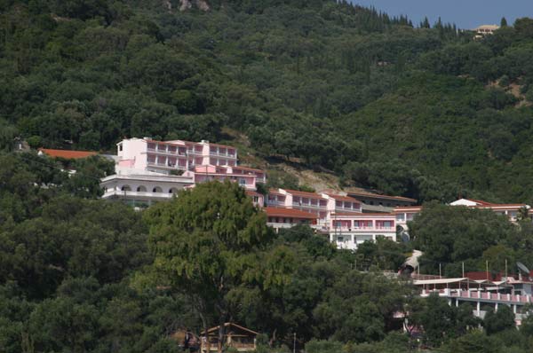 THE PINK PALACE IN  AGIOS GORDIOS - SINARADES