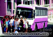 PINK PALACE EXPRESS BUS  BUS SERVICES IN  AGIOS GORDIOS - SINARADES